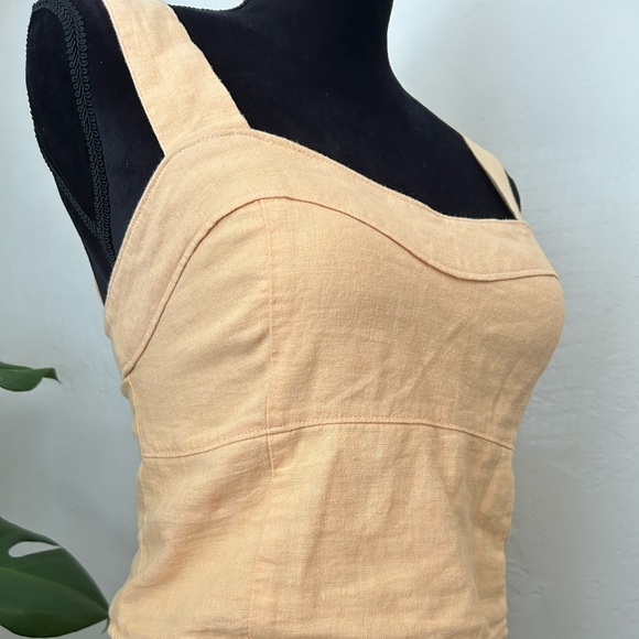 A&F Abercrombie Yellow Linen Blend Top - Picture 5 of 8